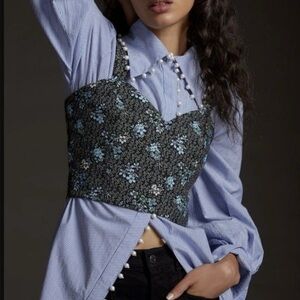 Sachin + Babi Jacquard Corset Top NWT